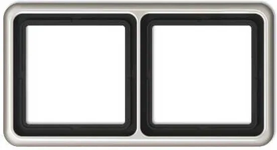 Изображение Рамка двойная, горизонтальная/вертикальная, Jung CD 500, платина CD582PT CD 500
