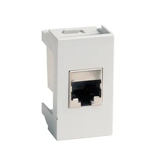 Изображение Розетка RJ-45 кат5E,экр,Viva,1 мод.,сер