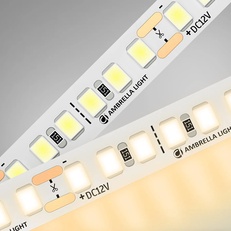 Изображение Светодиодная лента Ambrella Light GS1301 2835 180Led /14.4W m/12V IP20 3000K 5m/кратность резки 33mm GS1301 2835 180Led/ 14.4W m/ 12V IP20 3000K/ 5000*8*1.2mm (2 конт.)