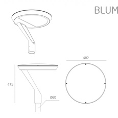 Изображение Консольный парковый светильник BLUM