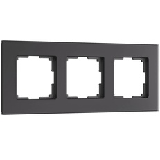 Изображение Рамка на 3 поста Senso (черный, стекло soft-touch) W0033108
