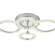 Изображение Потолочный светодиодный светильник с пультом FA412/4 CH хром 60W 620*440*120 (ПДУ РАДИО 2.4)