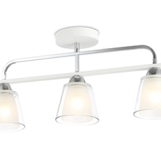 Изображение Потолочный светильник TR303233/3 WH/CH/CL/FR белый/хром/прозрачный/белый матовый E27*3 max 60W 550*120*250
