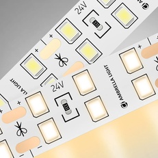 Изображение Светодиодная лента двухрядная Ambrella Light GS3601 2835 204Led /20W m/ 24V IP20 3000K 5m GS3601 2835 204Led/ 20W m/ 24V IP20 3000K/ 5000*14*1.2mm (2 конт.)