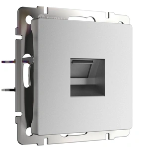 Изображение Розетка Ethernet RJ-45 (серебряный матовый) W1181065