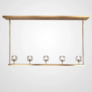 Изображение Люстра Rh Boule De Cristal Linear Chandelier 5 Bronze By Imperiumloft