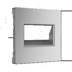 Изображение Накладка для двойной розетки Еthernet RJ-45 (серебряный рифленый) W1191109