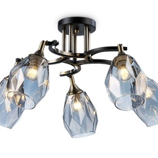 Изображение Подвесная люстра TR303039/5 SB/BK/SM  бронза/черный/дымчатый E27/5 max 40W D660*270