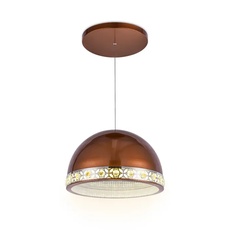 Изображение Подвесной светодиодный светильник FA9497 CF/CH кофе/хром 4200K 36W D400*770 (без ПДУ)