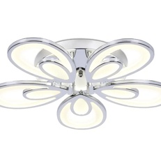Изображение Потолочный светодиодный светильник с пультом FA469/5 CH хром 110W 580*560*80 (ПДУ РАДИО 2.4)