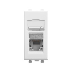 Изображение Компьютерная розетка RJ-45 модульная, кат.6 экранированная, "Avanti","Белое облако", 1 модуль