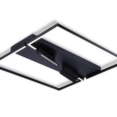 Изображение Потолочный светодиодный светильник FL51468/1+2 BK черный 124W 3000K-6400K+4200K 800*800*110 (ПДУ РАДИО 2.4G)