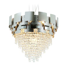 Изображение Подвесная люстра с хрусталем TR5242/9 SL/CL серебро/прозрачный E14/9 max 40W D600*840