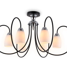 Изображение Потолочная люстра TR3121/6 BK/CH черный/хром E27 max 40W D850*480