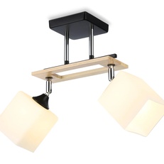 Изображение Подвесной светильник TR9503/2 BK/CH/FR черный/хром/белый матовый E27/2 max 40W 510*100*270