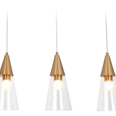 Изображение Подвесной светильник TR3669/3 BS/CL латунь/прозрачный E14/3 max 40W 590*120*850