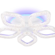 Изображение Потолочный светодиодный светильник с RGB подсветкой и пультом FA3925/5 WH белый 100W 3000K/4200K/6400K+RGB D570*80 (ПДУ РАДИО 2.4G)