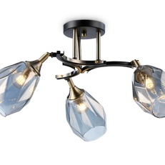 Изображение Подвесной светильник TR303038/3 SB/BK/SM  бронза/черный/дымчатый E27/3 max 40W D620*270