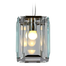 Изображение Подвесной светильник с хрусталем TR5107 CH/CL хром/прозрачный E27/1 max 40W 150*150*1200