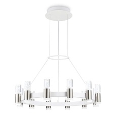 Изображение Подвесной светодиодный светильник FL6205 WH/CH белый/хром 72W 4200K D600*1200 (Без ПДУ)