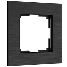 Изображение Рамка на 1 пост AluMax (черный алюминий) W0013508