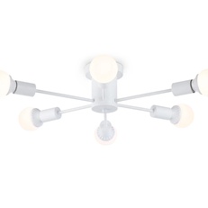 Изображение Потолочный светильник в стиле лофт TR80401/6 WH белый E27/6 max 60W D780*150