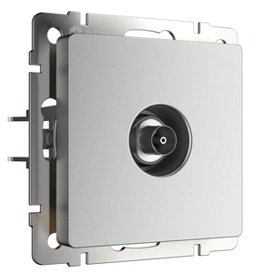 Изображение ТВ-розетка оконечная (серебряный матовый) W1183065