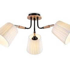 Изображение Потолочный светильник TR4731/3 BK/LWD черный/светлое дерево E27/3 max 40W D610*270