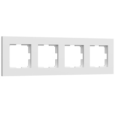 Изображение Рамка на 4 поста Slab (белый матовый) W0042961