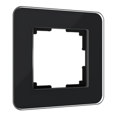 Изображение Рамка на 1 пост Elite (черный, стекло) W0012448
