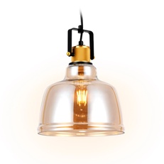 Изображение Подвесной светильник TR3526 SB/TI бронза/янтарь E27 max 40W D220*1000