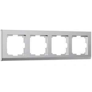 Изображение Рамка на 4 поста Stark (серебряный матовый) W0041865