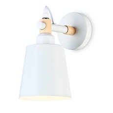 Изображение Настенный светильник со сменной лампой TR82212 WH/LW белый/светлое дерево E27 max 40W 230*130*190