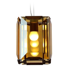 Изображение Подвесной светильник с хрусталем TR5109 CF/TI кофе/янтарь E27/1 max 40W 150*150*1200