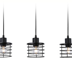 Изображение Подвесной светильник в стиле лофт TR8075/3 BK черный E27*3 max 40W 582*120*1040