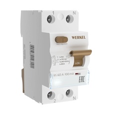 Изображение Устройство защитного отключения  1P+N  40 А  100 mA  AC 6 kA W812P404