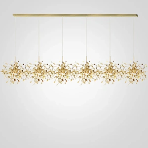 Изображение Люстра Tezani Argent Suspension Linear Gold 6L 210 By Imperiumloft
