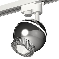Изображение Комплект трекового однофазного светильника с подсветкой XT1104001 PSL/CL серебро полированное/прозрачный GU5.3 LED 3W 4200K (A2520, C1104, N7191)