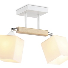 Изображение Подвесной светильник TR9511/2 WH/CH/FR белый/хром/белый матовый E27*2 max 40W 517*100*246