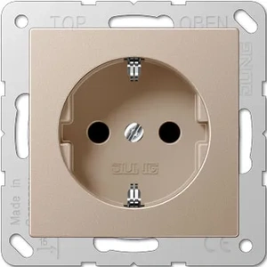 Изображение Розетка с заземлением и шторкам 16А 250В A creation шампань A1520KICH Jung