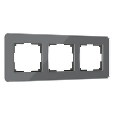 Изображение Рамка из стекла на 3 поста Elite графит W0032440
