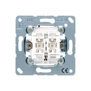 Изображение Механизм выключателя 2-клавишного 10А 250В EcoProfi Deco белый EP405U Jung