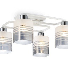 Изображение Потолочный светильник TR303205/4 WH/CH/SM/FR белый/хром/дымчатый/белый матовый E27*4 max 60W 370*370*200