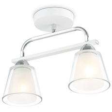 Изображение Потолочный светильник TR303229/2 WH/CH/CL/FR белый/хром/прозрачный/белый матовый E27*2 max 60W 340*120*250