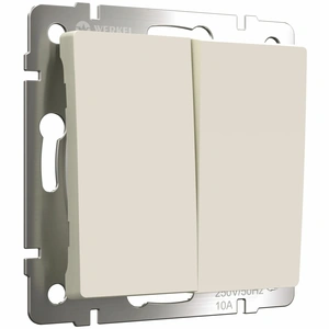 Изображение Выключатель двухклавишный проходной (айвори матовый) W1122062