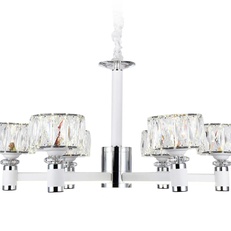 Изображение Подвесная светодиодная люстра TR4518/6 WH/CH белый/хром 120W D730*370 (Без ПДУ)