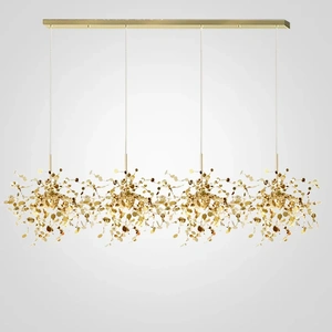 Изображение Люстра Tezani Argent Suspension Linear Gold 4L 140 By Imperiumloft