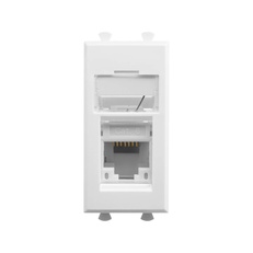 Изображение Компьютерная розетка RJ-45 модульная, кат.6, "Avanti", "Белое облако", 1 модуль