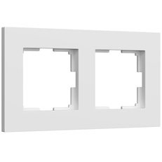 Изображение Рамка на 2 поста Slab (белый матовый) W0022961