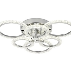 Изображение Потолочный светодиодный светильник с пультом FA414/3+3 CH хром 90W 580*540*120 (ПДУ РАДИО 2.4)